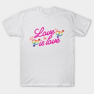 love is love lgbt gay pride T-Shirt